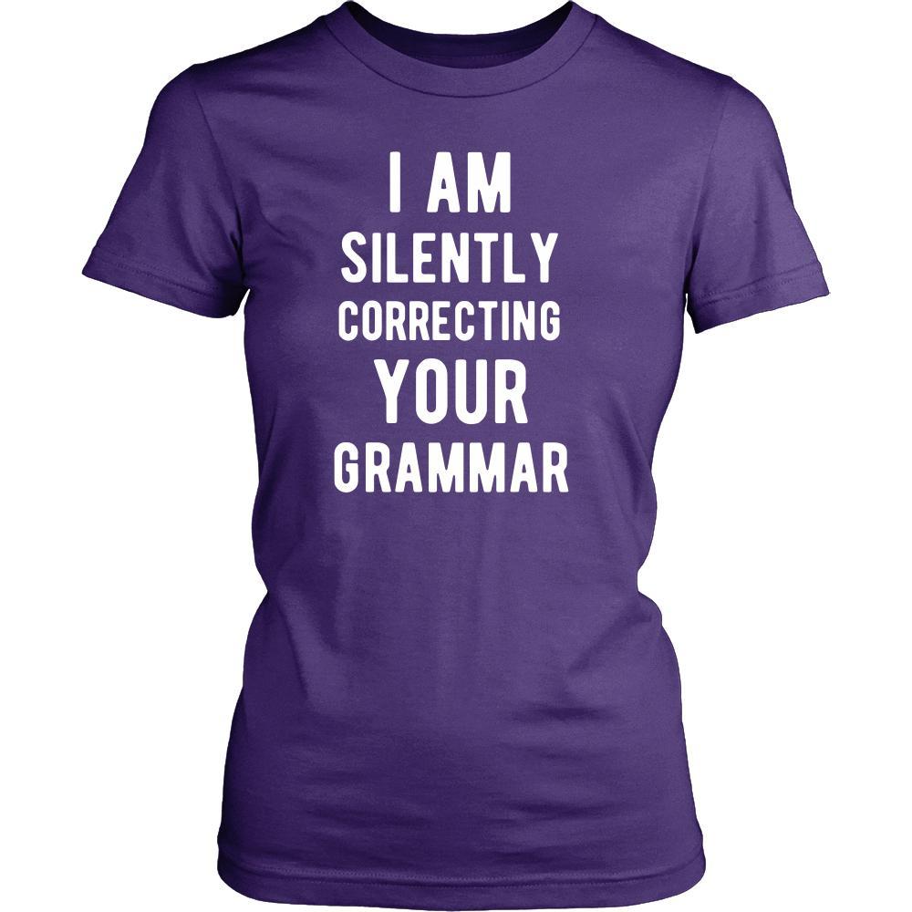 Funny T Shirt - I'm Silently Correcting your Grammar-T-shirt-Teelime | shirts-hoodies-mugs