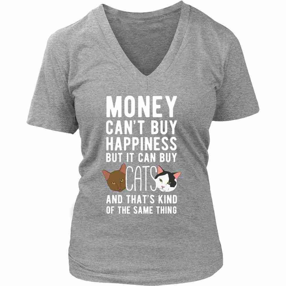 Funny T Shirt - Money can't buy happiness but it can buy cats and that's kind of the same thing T Shirt-T-shirt-Teelime | shirts-hoodies-mugs