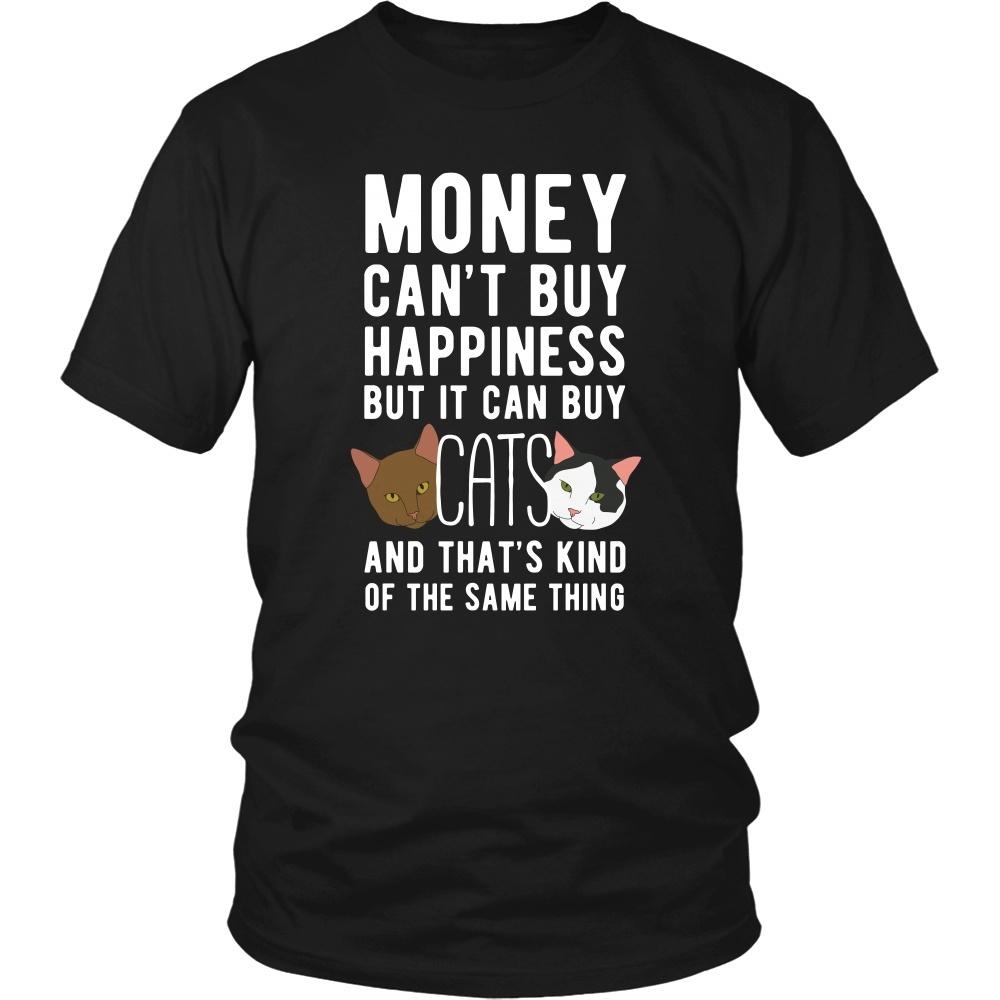 Funny T Shirt - Money can't buy happiness but it can buy cats and that's kind of the same thing T Shirt-T-shirt-Teelime | shirts-hoodies-mugs