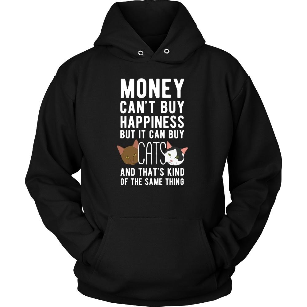 Funny T Shirt - Money can't buy happiness but it can buy cats and that's kind of the same thing T Shirt-T-shirt-Teelime | shirts-hoodies-mugs