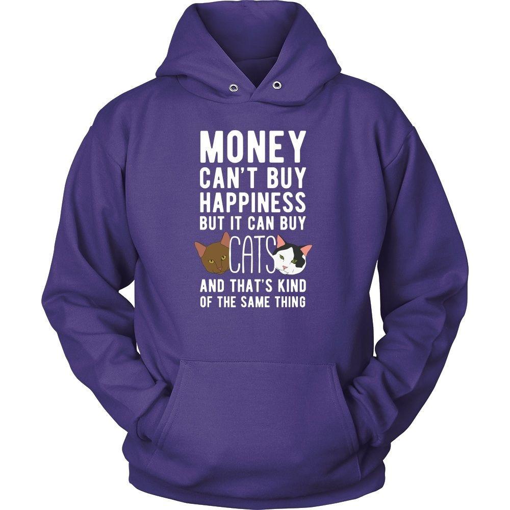 Funny T Shirt - Money can't buy happiness but it can buy cats and that's kind of the same thing T Shirt-T-shirt-Teelime | shirts-hoodies-mugs