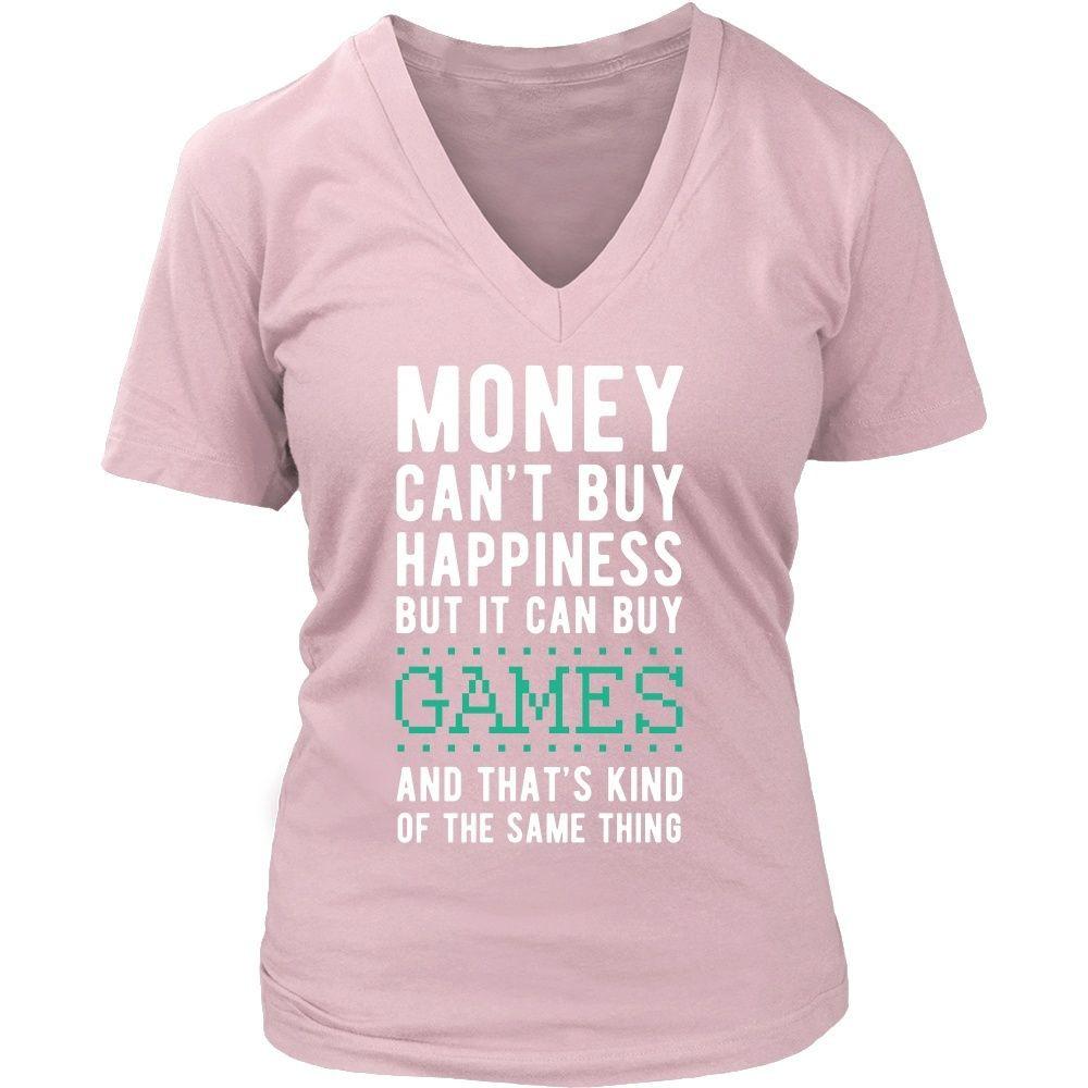 Funny T Shirt - Money can't buy happiness but it can buy games and that's kind of the same thing T Shirt-T-shirt-Teelime | shirts-hoodies-mugs