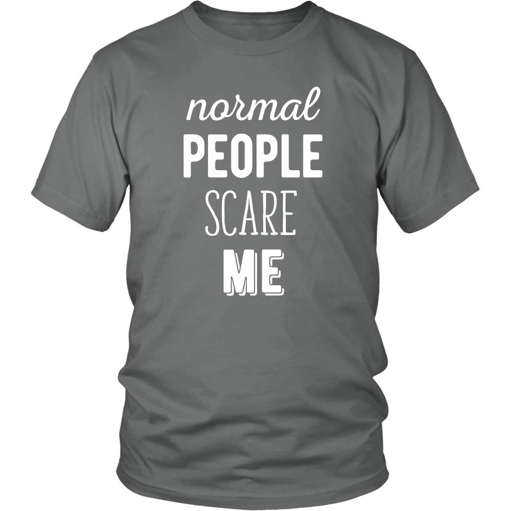 Funny T Shirt - Normal people scare me-T-shirt-Teelime | shirts-hoodies-mugs