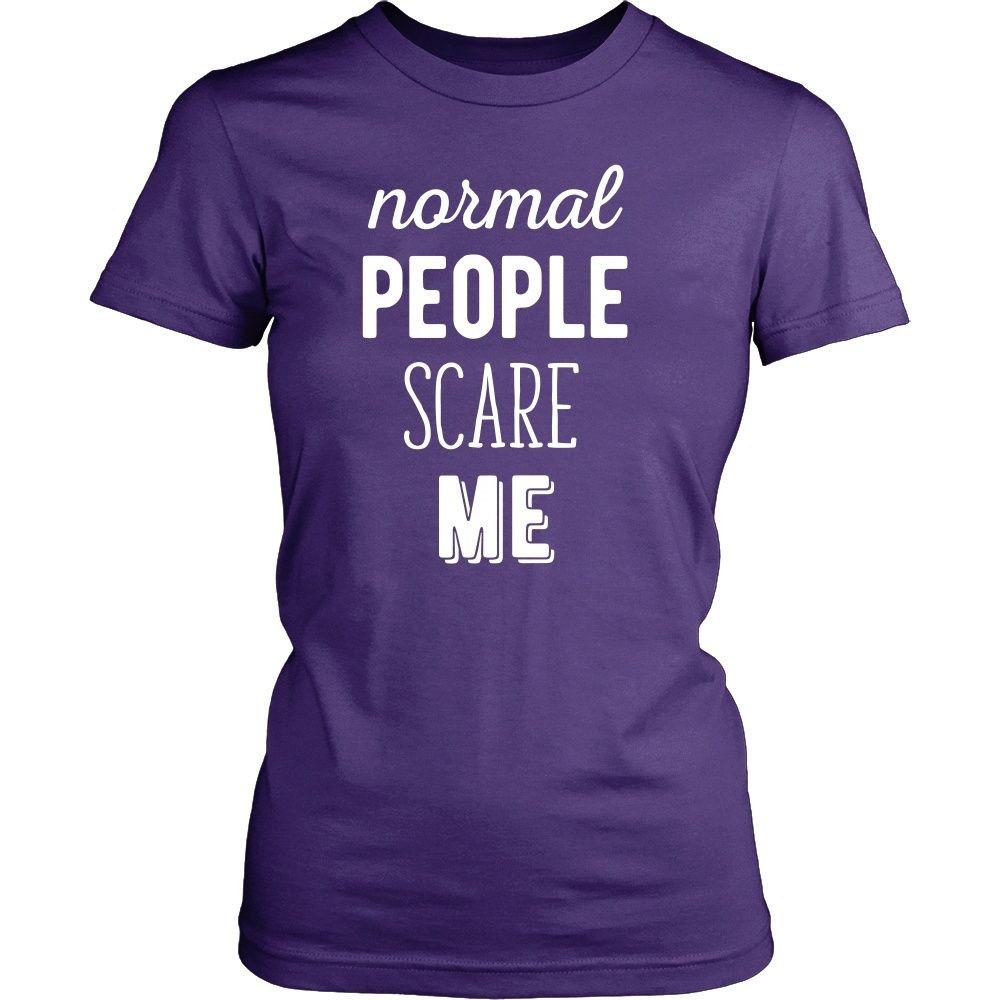 Funny T Shirt - Normal people scare me-T-shirt-Teelime | shirts-hoodies-mugs