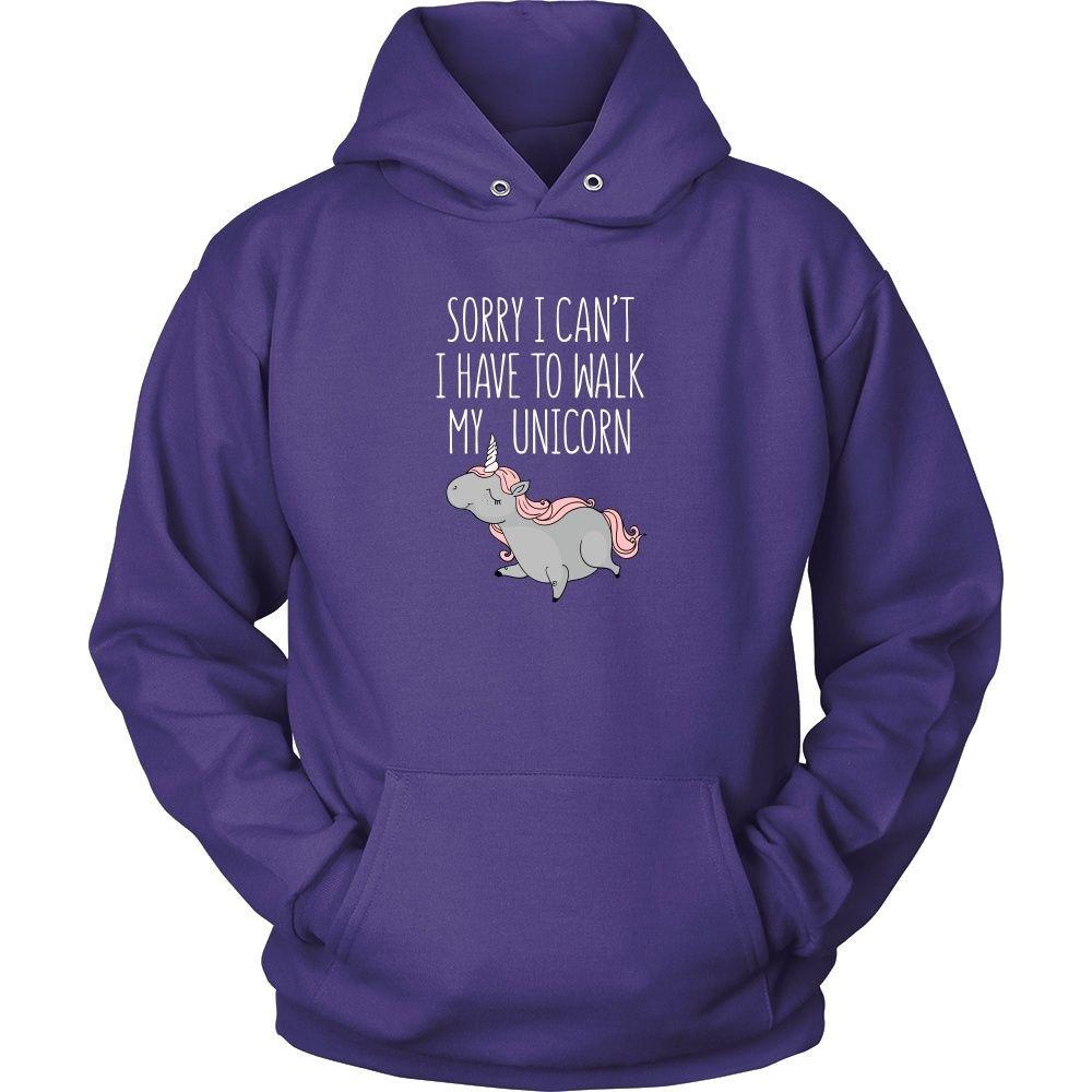 Funny T Shirt - Sorry I can't I have to walk my unicorn-T-shirt-Teelime | shirts-hoodies-mugs