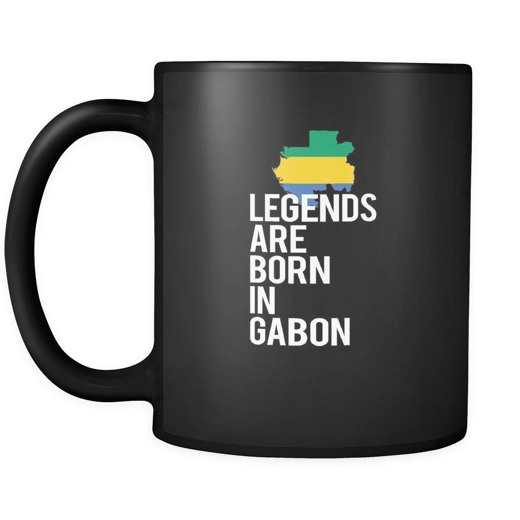 Gabon Legends are born in Gabon 11oz Black Mug-Drinkware-Teelime | shirts-hoodies-mugs