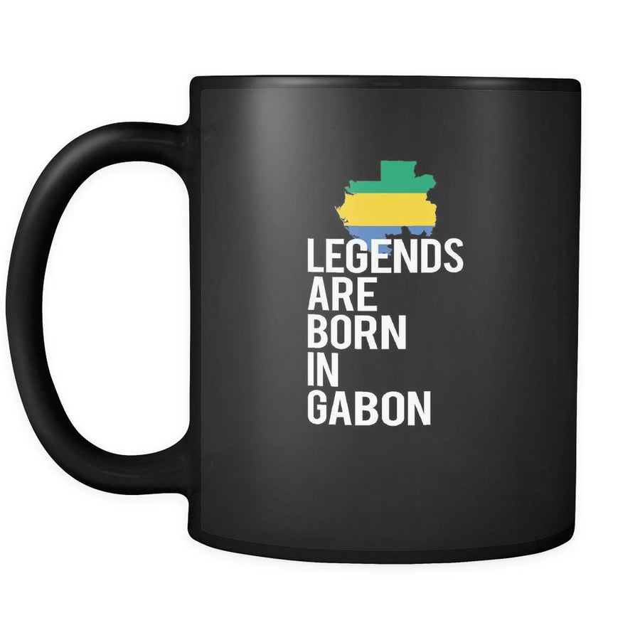 Gabon Legends are born in Gabon 11oz Black Mug-Drinkware-Teelime | shirts-hoodies-mugs