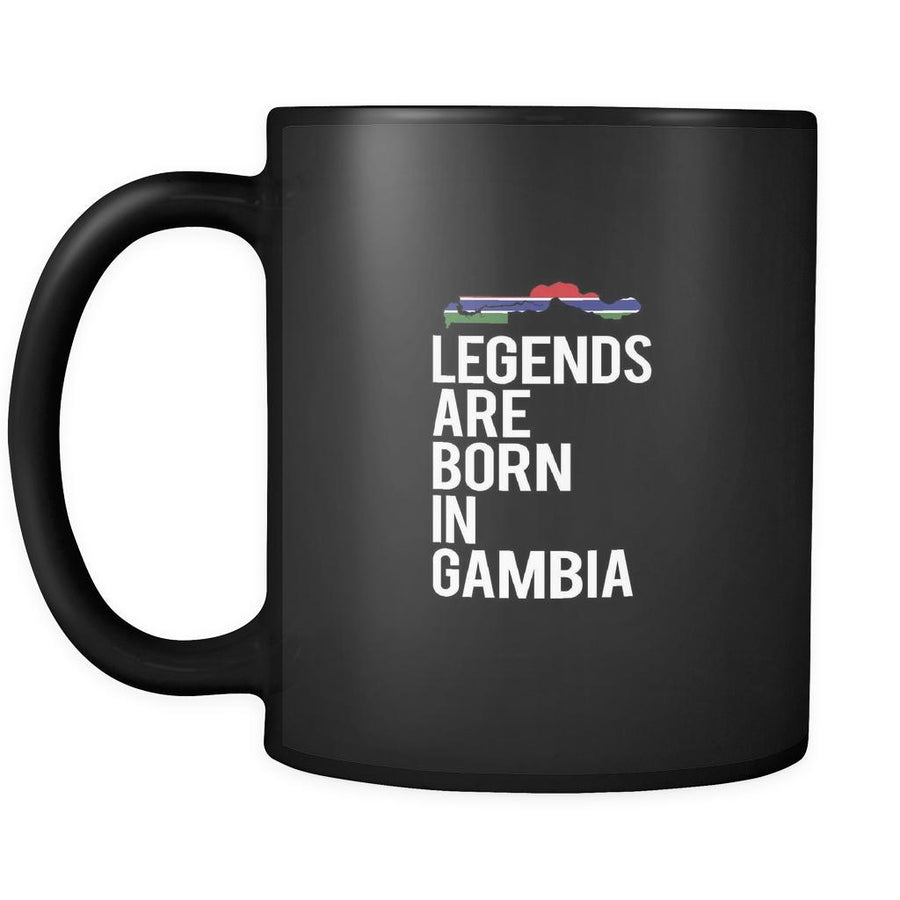 Gambia Legends are born in Gambia 11oz Black Mug-Drinkware-Teelime | shirts-hoodies-mugs