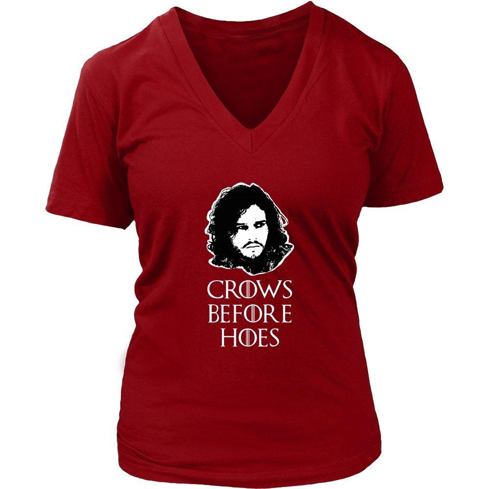 Game of Thrones T Shirt - Crows Before Hoes - TV & Movies-T-shirt-Teelime | shirts-hoodies-mugs