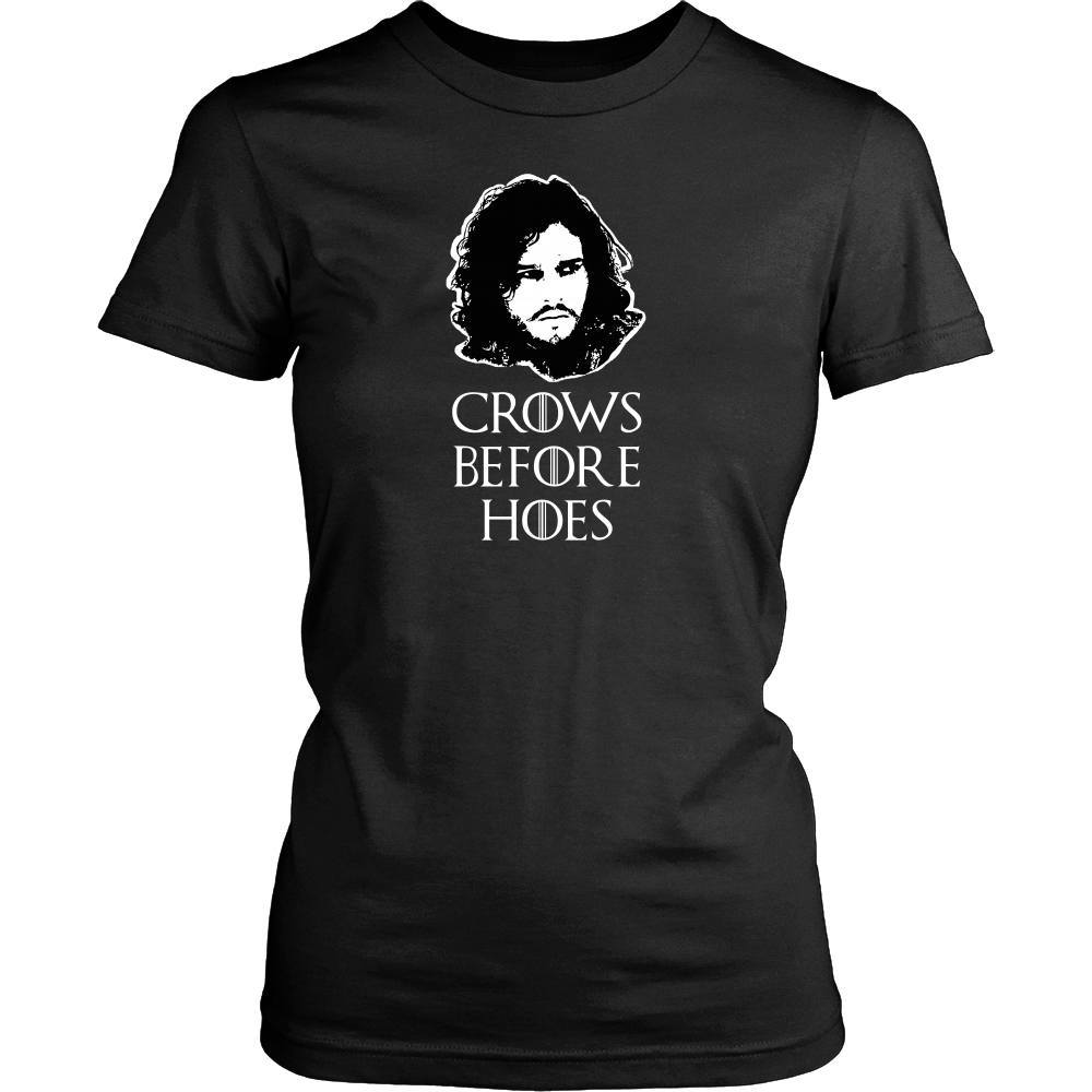 Game of Thrones T Shirt - Crows Before Hoes - TV & Movies-T-shirt-Teelime | shirts-hoodies-mugs