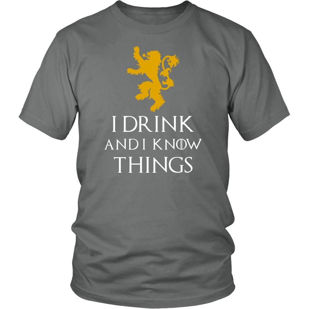 Game of Thrones T Shirt - I Drink And I Know Things - TV & Movies-T-shirt-Teelime | shirts-hoodies-mugs