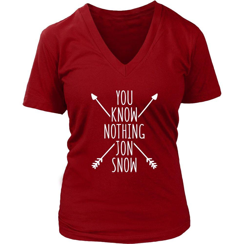 Game of Thrones T Shirt - You Know Nothing Jon Snow - TV & Movies-T-shirt-Teelime | shirts-hoodies-mugs