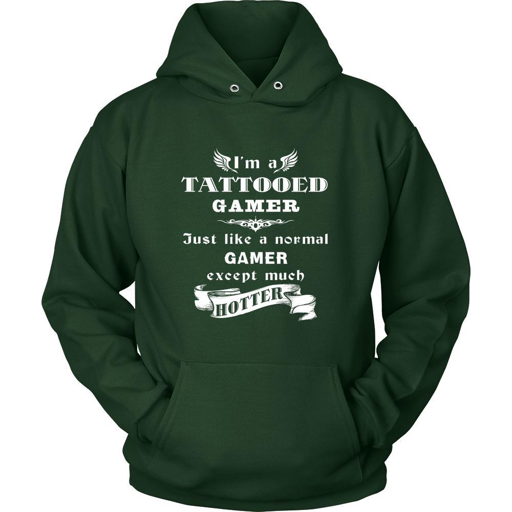 Gamer - I'm a Tattooed Gamer,... much hotter - Profession/Job Shirt-T-shirt-Teelime | shirts-hoodies-mugs