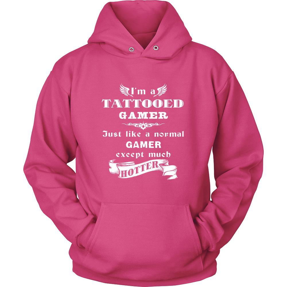 Gamer - I'm a Tattooed Gamer,... much hotter - Profession/Job Shirt-T-shirt-Teelime | shirts-hoodies-mugs