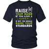 Gamer Shirt - Raise your hand if you love Gamer, if not raise your standards - Profession Gift-T-shirt-Teelime | shirts-hoodies-mugs