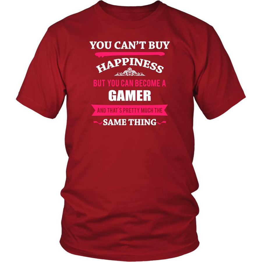 Gamer Shirt - You can't buy happiness but you can become a Gamer and that's pretty much the same thing Profession-T-shirt-Teelime | shirts-hoodies-mugs