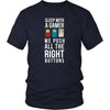 Gaming T Shirt - Sleep with a Gamer We push all the right buttons-T-shirt-Teelime | shirts-hoodies-mugs