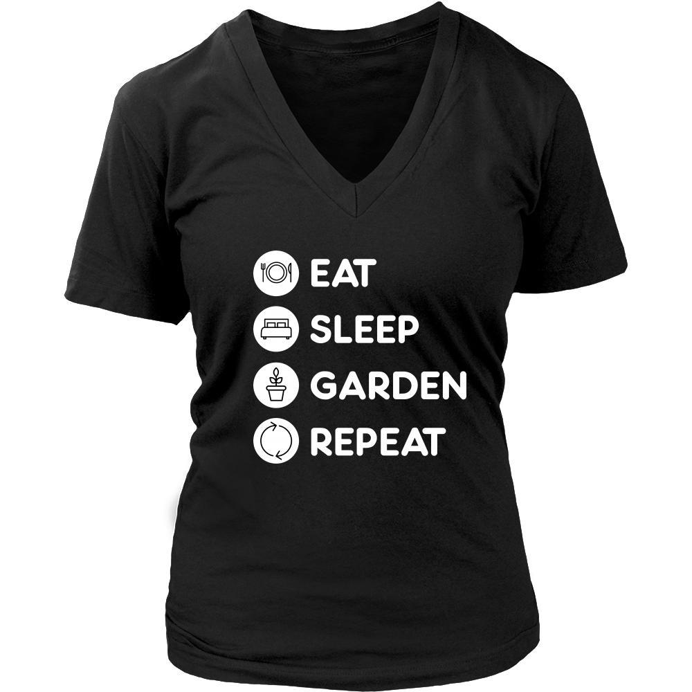Gardening - Eat Sleep Garden Repeat - Planting Hobby Shirt-T-shirt-Teelime | shirts-hoodies-mugs