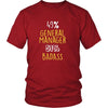 General Manager Shirt - 49% General Manager 51% Badass Profession-T-shirt-Teelime | shirts-hoodies-mugs