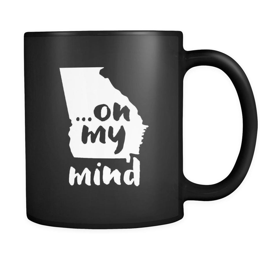 Georgia Georgia on my mind 11oz Black Mug-Drinkware-Teelime | shirts-hoodies-mugs