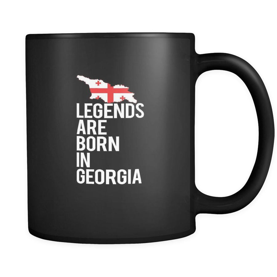 Georgia Legends are born in Georgia 11oz Black Mug-Drinkware-Teelime | shirts-hoodies-mugs