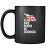 Georgia Legends are born in Georgia 11oz Black Mug-Drinkware-Teelime | shirts-hoodies-mugs