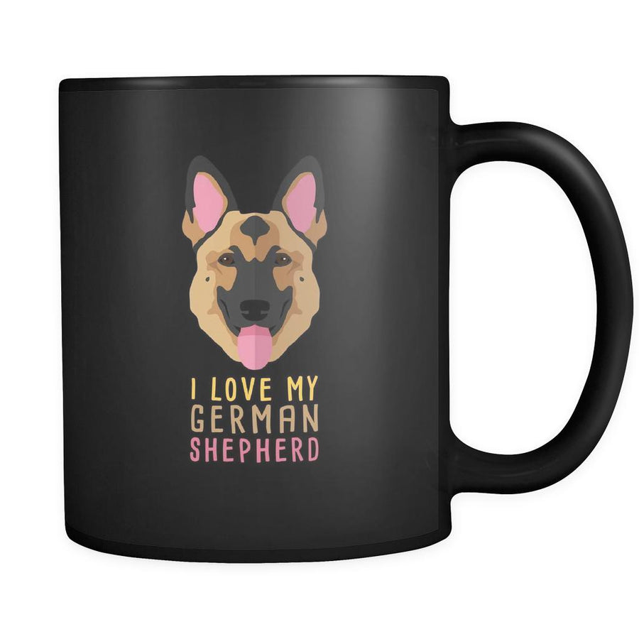 German Shepherd I love my German Shepherd 11oz Black Mug-Drinkware-Teelime | shirts-hoodies-mugs