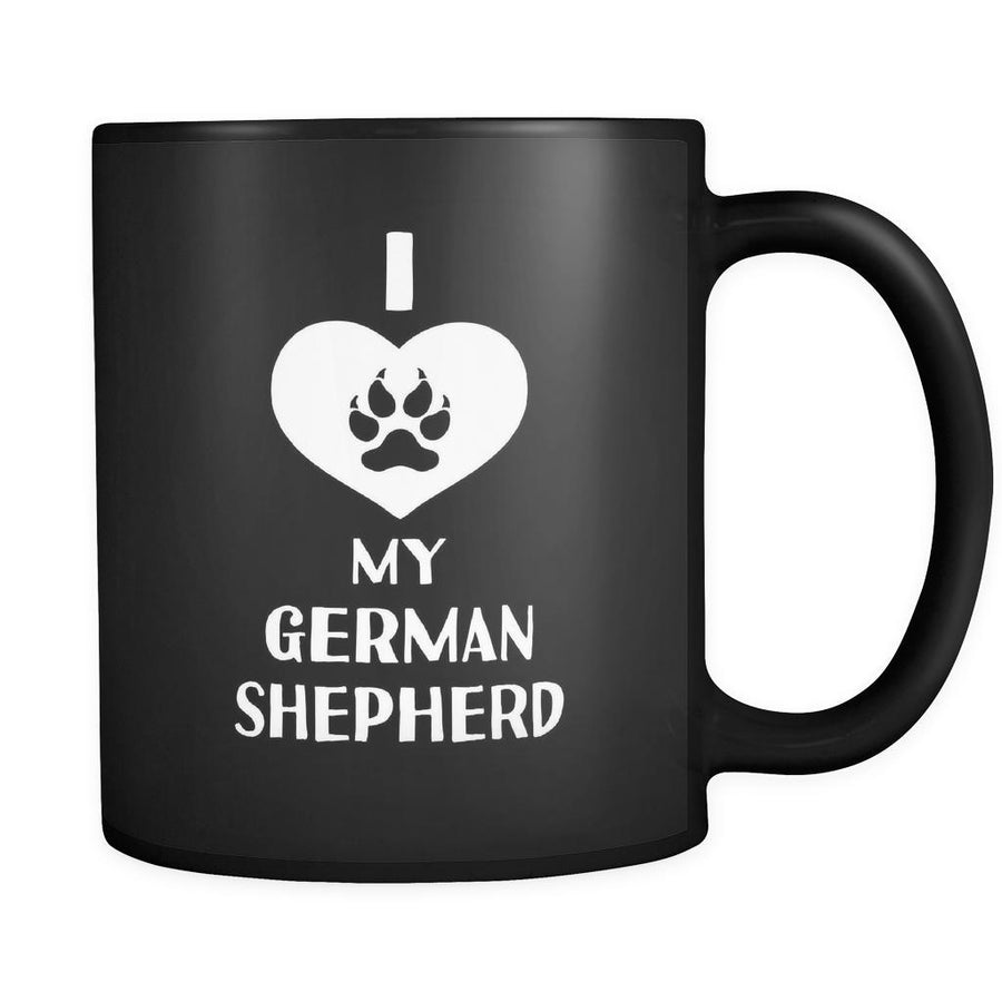 German Shepherd I Love My German Shepherd 11oz Black Mug-Drinkware-Teelime | shirts-hoodies-mugs