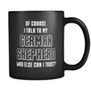 German Shepherd I Talk To My German Shepherd 11oz Black Mug-Drinkware-Teelime | shirts-hoodies-mugs