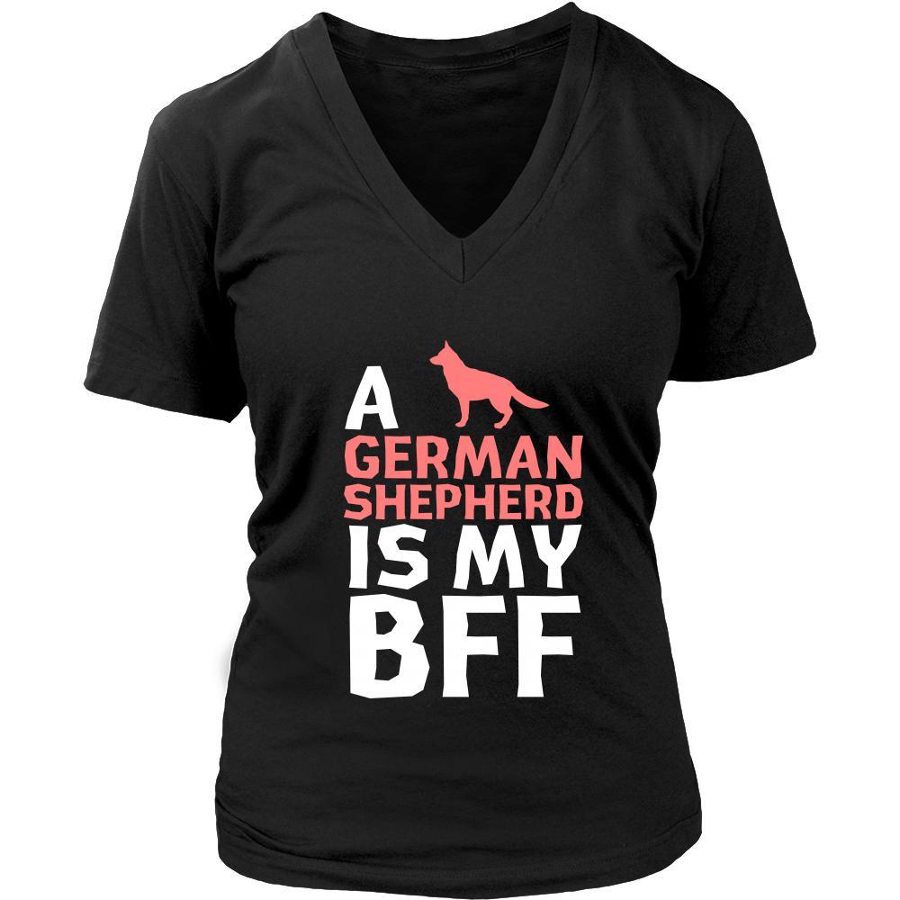 German shepherd Shirt - a German shepherd is my bff- Dog Lover Gift-T-shirt-Teelime | shirts-hoodies-mugs