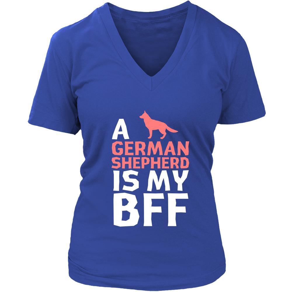 German shepherd Shirt - a German shepherd is my bff- Dog Lover Gift-T-shirt-Teelime | shirts-hoodies-mugs