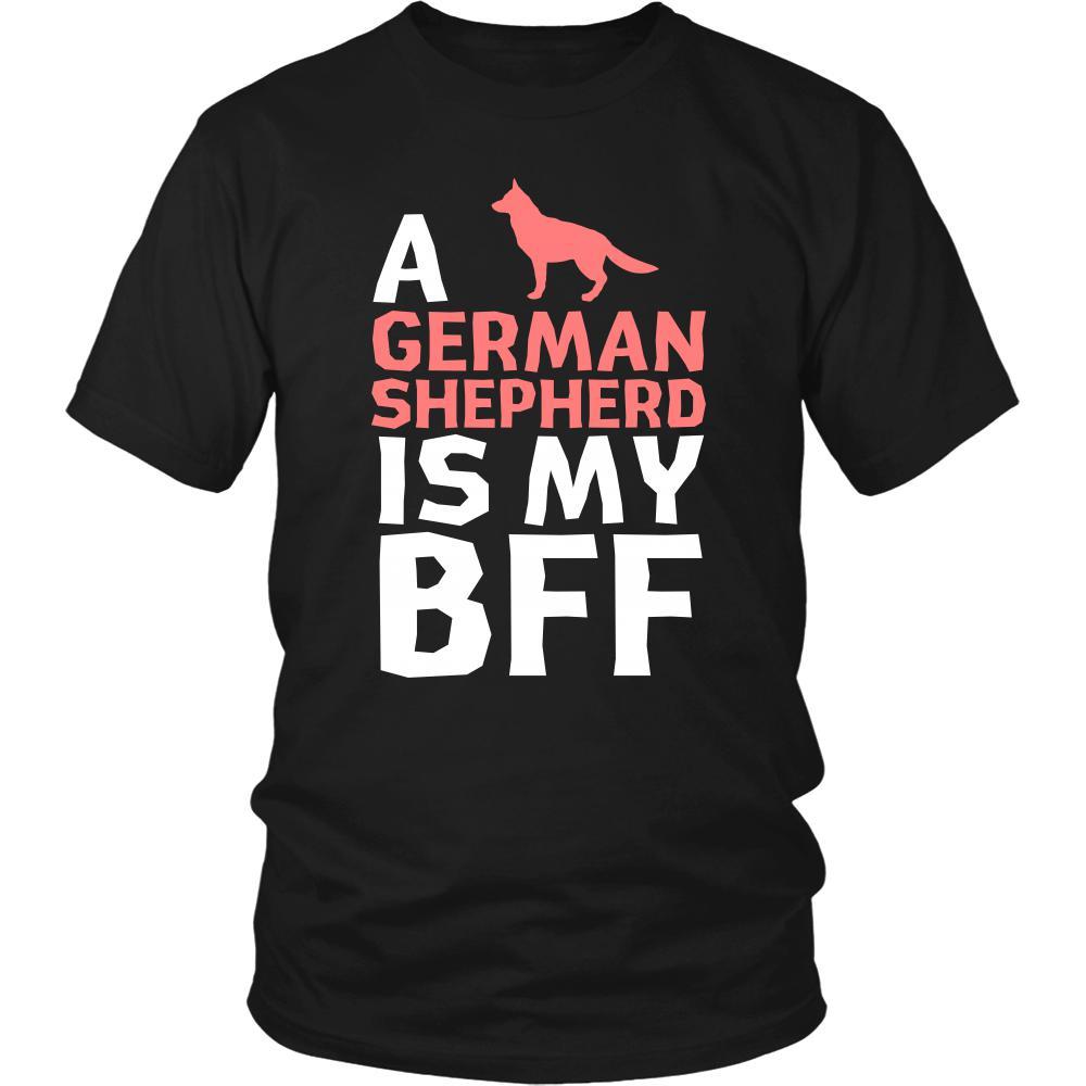 German shepherd Shirt - a German shepherd is my bff- Dog Lover Gift-T-shirt-Teelime | shirts-hoodies-mugs