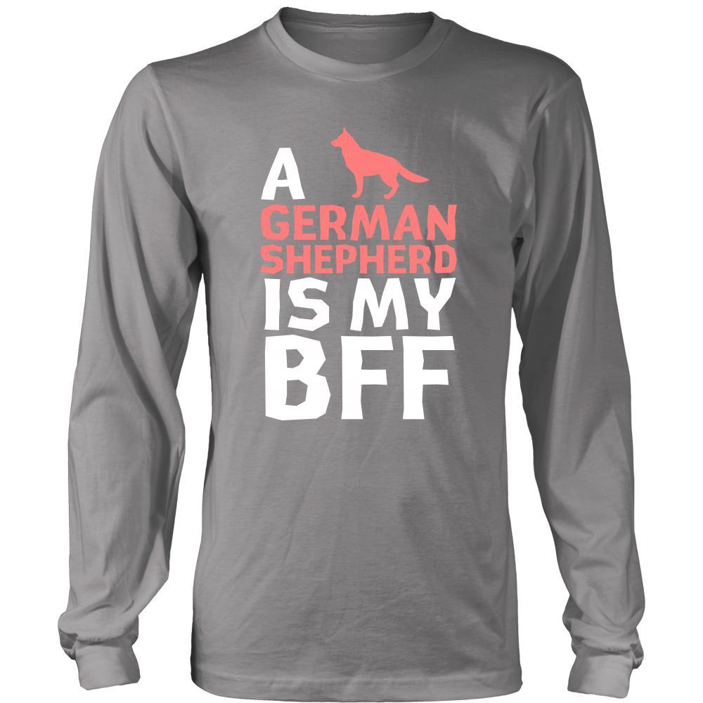 German shepherd Shirt - a German shepherd is my bff- Dog Lover Gift-T-shirt-Teelime | shirts-hoodies-mugs