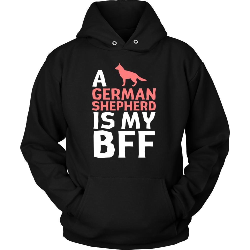 German shepherd Shirt - a German shepherd is my bff- Dog Lover Gift-T-shirt-Teelime | shirts-hoodies-mugs