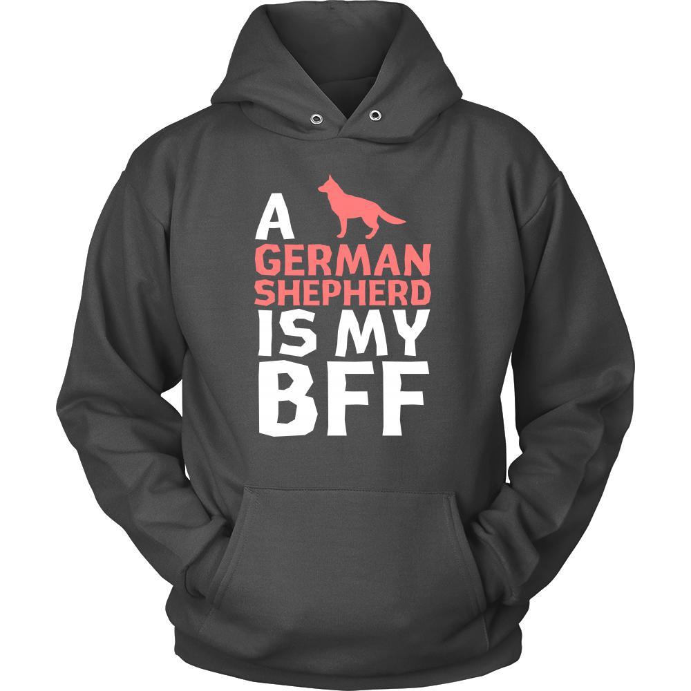 German shepherd Shirt - a German shepherd is my bff- Dog Lover Gift-T-shirt-Teelime | shirts-hoodies-mugs