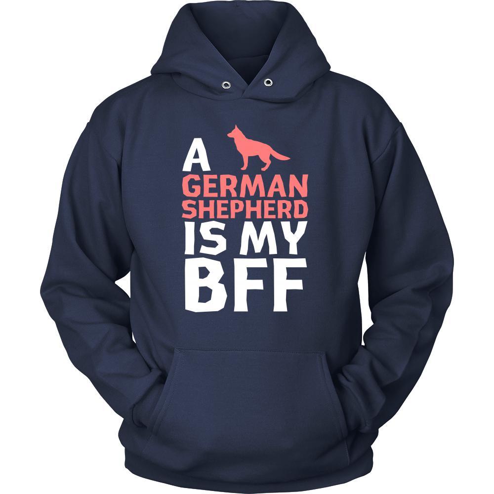 German shepherd Shirt - a German shepherd is my bff- Dog Lover Gift-T-shirt-Teelime | shirts-hoodies-mugs