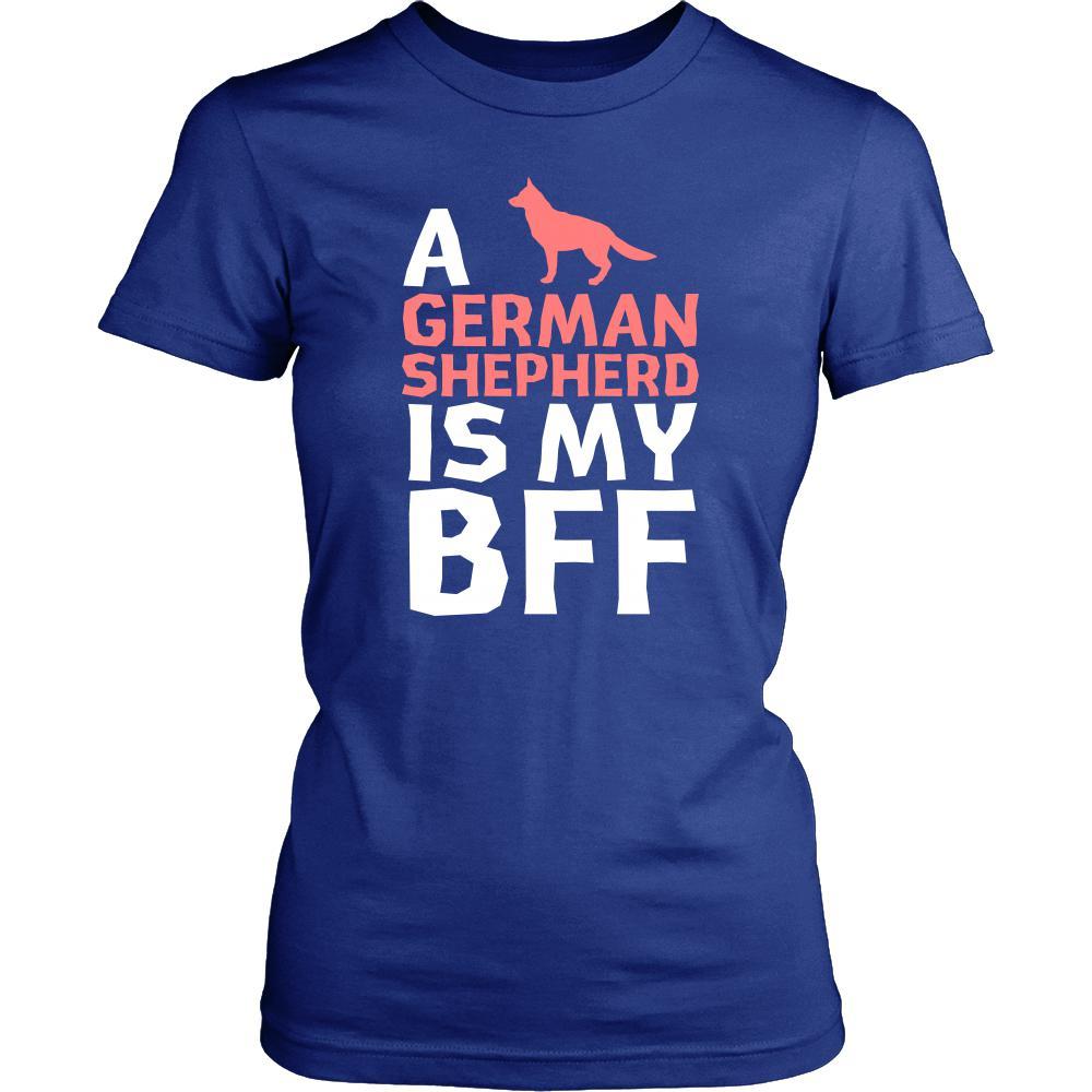 German shepherd Shirt - a German shepherd is my bff- Dog Lover Gift-T-shirt-Teelime | shirts-hoodies-mugs
