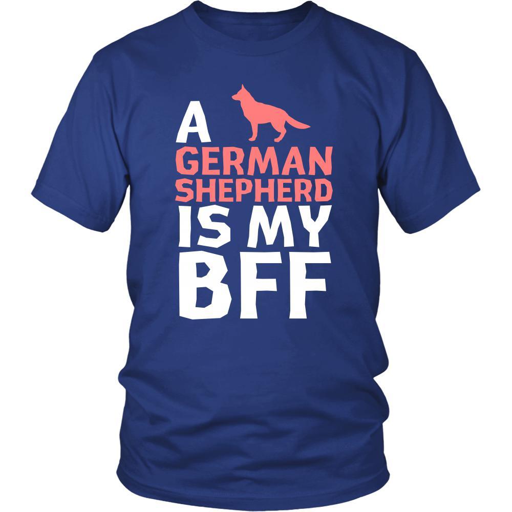 German shepherd Shirt - a German shepherd is my bff- Dog Lover Gift-T-shirt-Teelime | shirts-hoodies-mugs