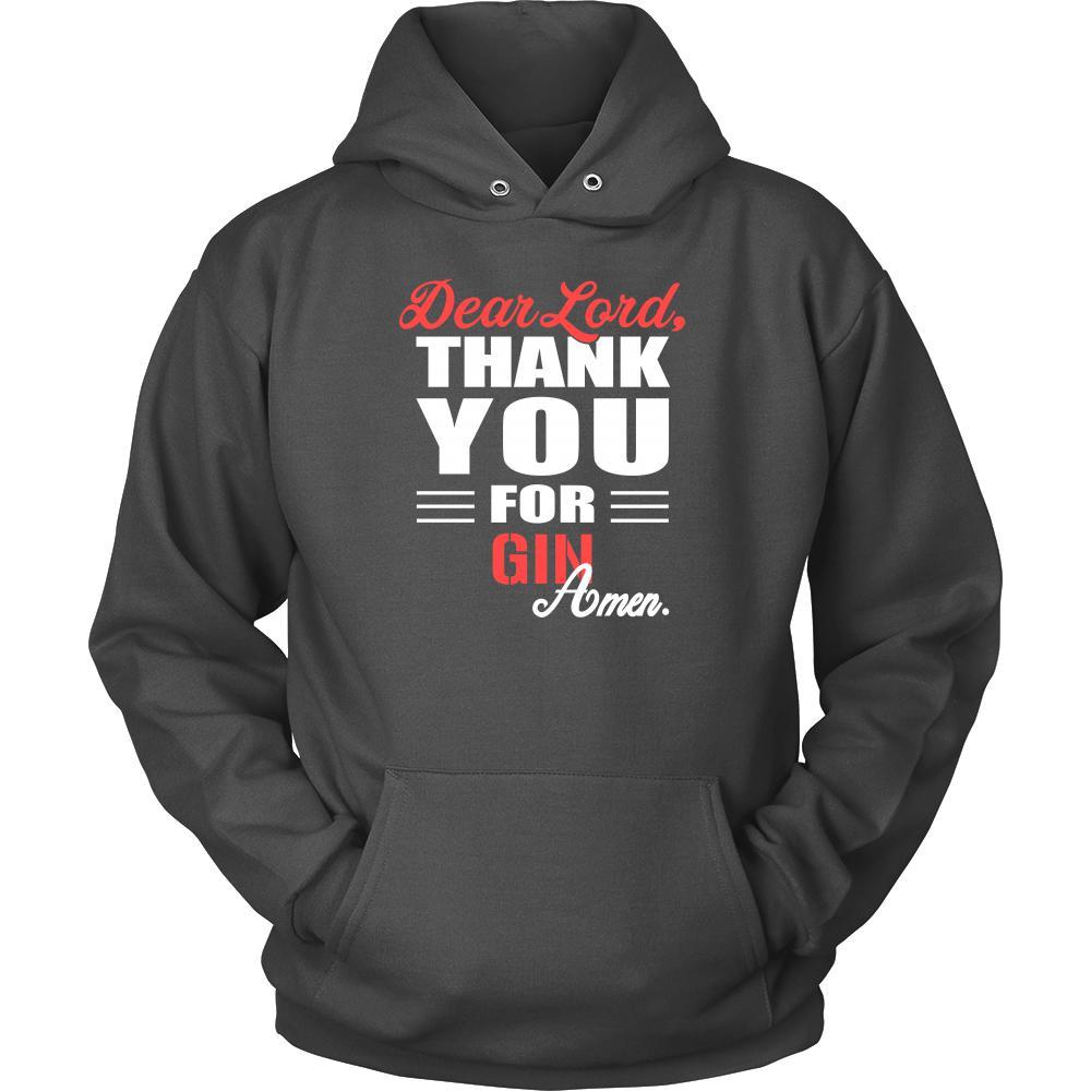 Gin Shirt - Dear Lord, thank you for Gin Amen- Drink Lover-T-shirt-Teelime | shirts-hoodies-mugs