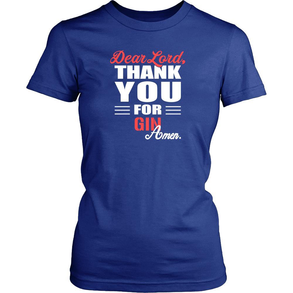 Gin Shirt - Dear Lord, thank you for Gin Amen- Drink Lover-T-shirt-Teelime | shirts-hoodies-mugs