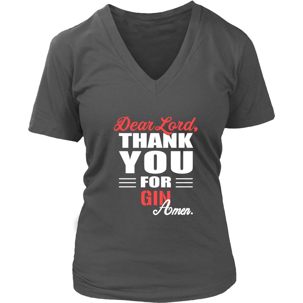 Gin Shirt - Dear Lord, thank you for Gin Amen- Drink Lover-T-shirt-Teelime | shirts-hoodies-mugs