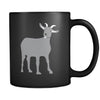 Goat Animal Illustration 11oz Black Mug-Drinkware-Teelime | shirts-hoodies-mugs