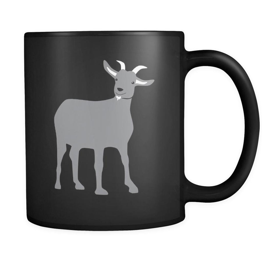 Goat Animal Illustration 11oz Black Mug-Drinkware-Teelime | shirts-hoodies-mugs