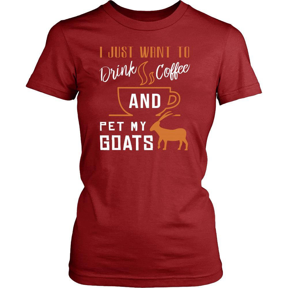 Goat Shirt - Drink Coffee - Animal Lover Gift-T-shirt-Teelime | shirts-hoodies-mugs