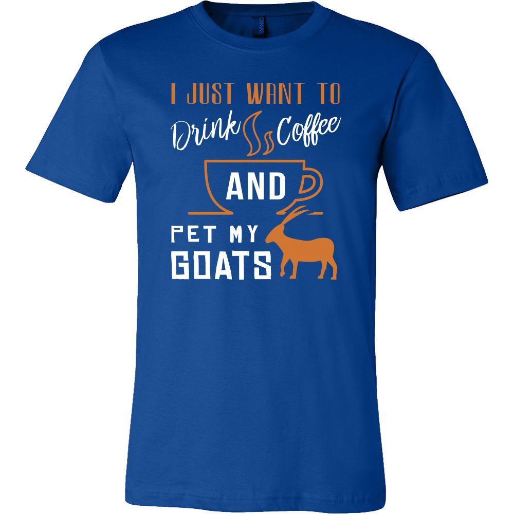 Goat Shirt - Drink Coffee - Animal Lover Gift-T-shirt-Teelime | shirts-hoodies-mugs