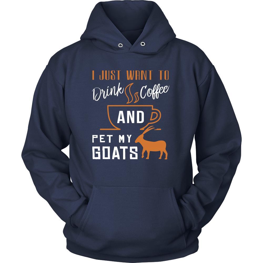 Goat Shirt - Drink Coffee - Animal Lover Gift-T-shirt-Teelime | shirts-hoodies-mugs