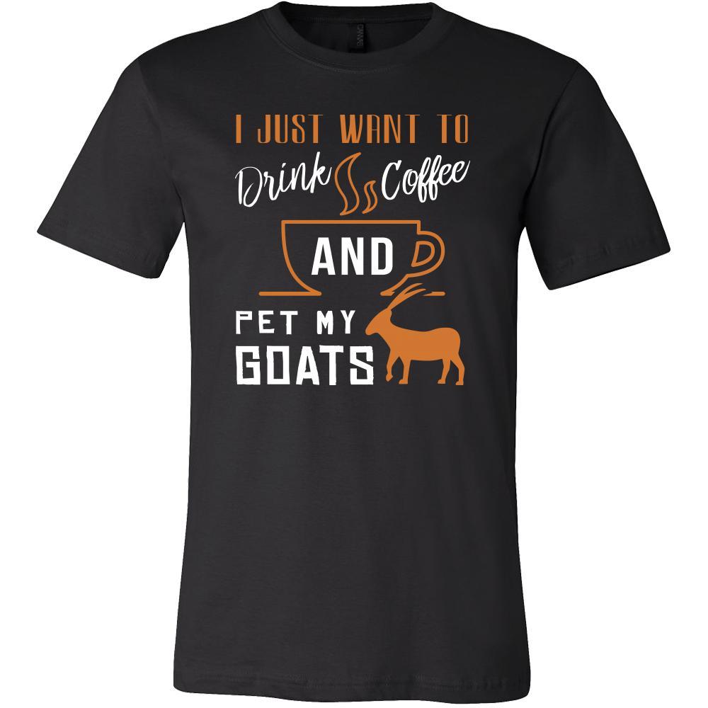 Goat Shirt - Drink Coffee - Animal Lover Gift-T-shirt-Teelime | shirts-hoodies-mugs
