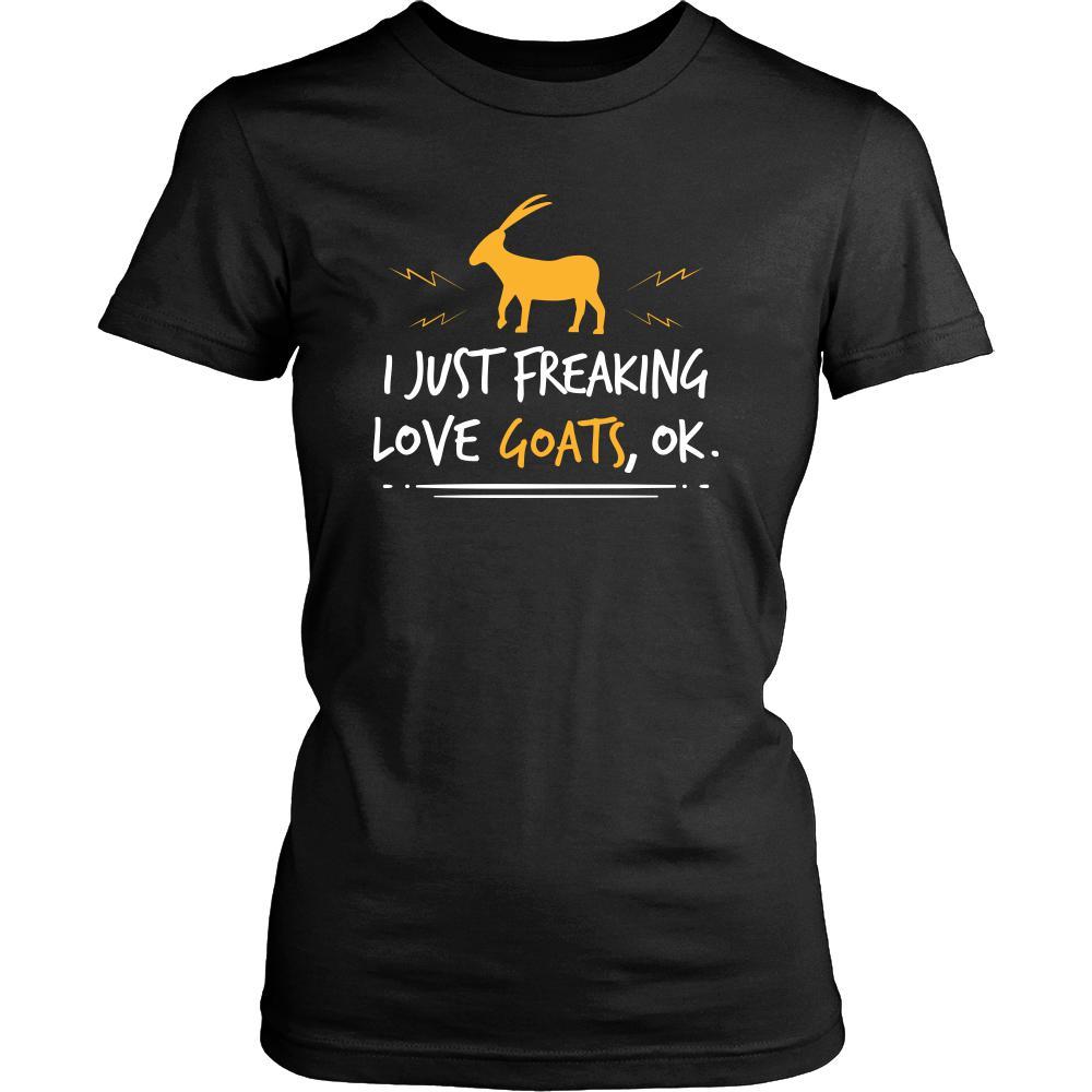 Goat Shirt - Freaking Love Goats - Animal Lover Gift-T-shirt-Teelime | shirts-hoodies-mugs