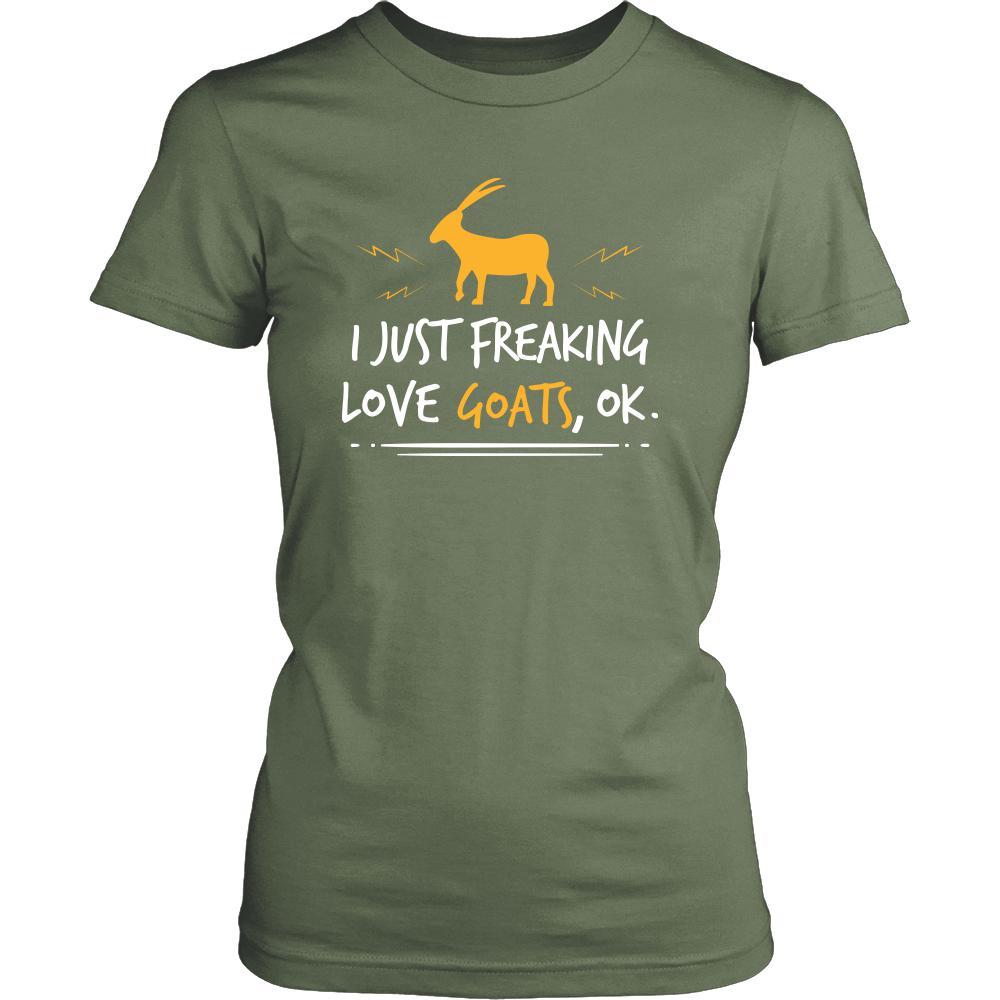Goat Shirt - Freaking Love Goats - Animal Lover Gift-T-shirt-Teelime | shirts-hoodies-mugs