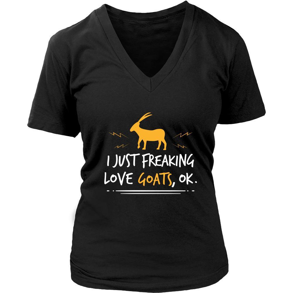 Goat Shirt - Freaking Love Goats - Animal Lover Gift-T-shirt-Teelime | shirts-hoodies-mugs